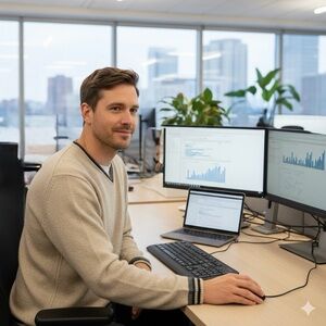 Tag Sport Men’s V-Neck Sweater Size M